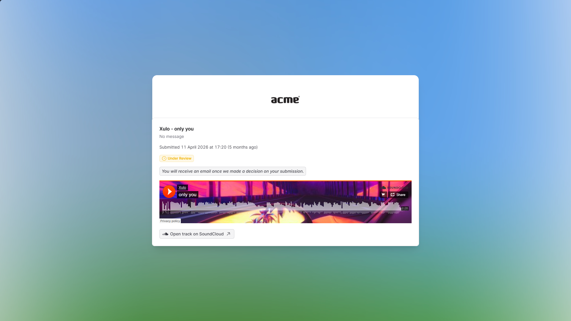 Why we give every artist a status page